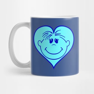 Smiley Heart Blue Mug